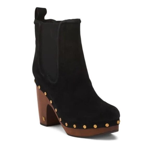Veronica Beard Shoes - NWOB VERONICA BEARD Suede Decker Black Clogs Ankle Boots size 8.5